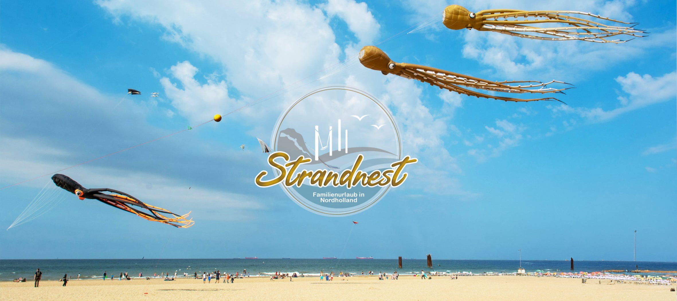 Logo auf Standaufgang in Nachmittagssonne